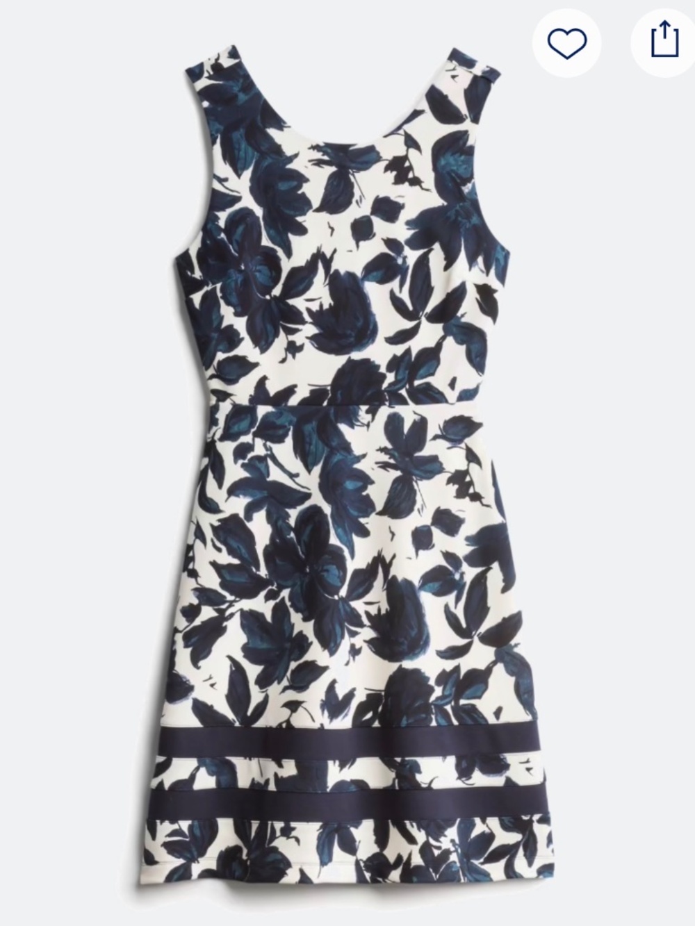 New with Tags 41 Hawthorn Navy Blue and Off White Dress 2XL